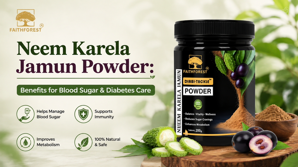 Neem Karela Jamun Powder: Benefits for Blood Sugar & Diabetes Care