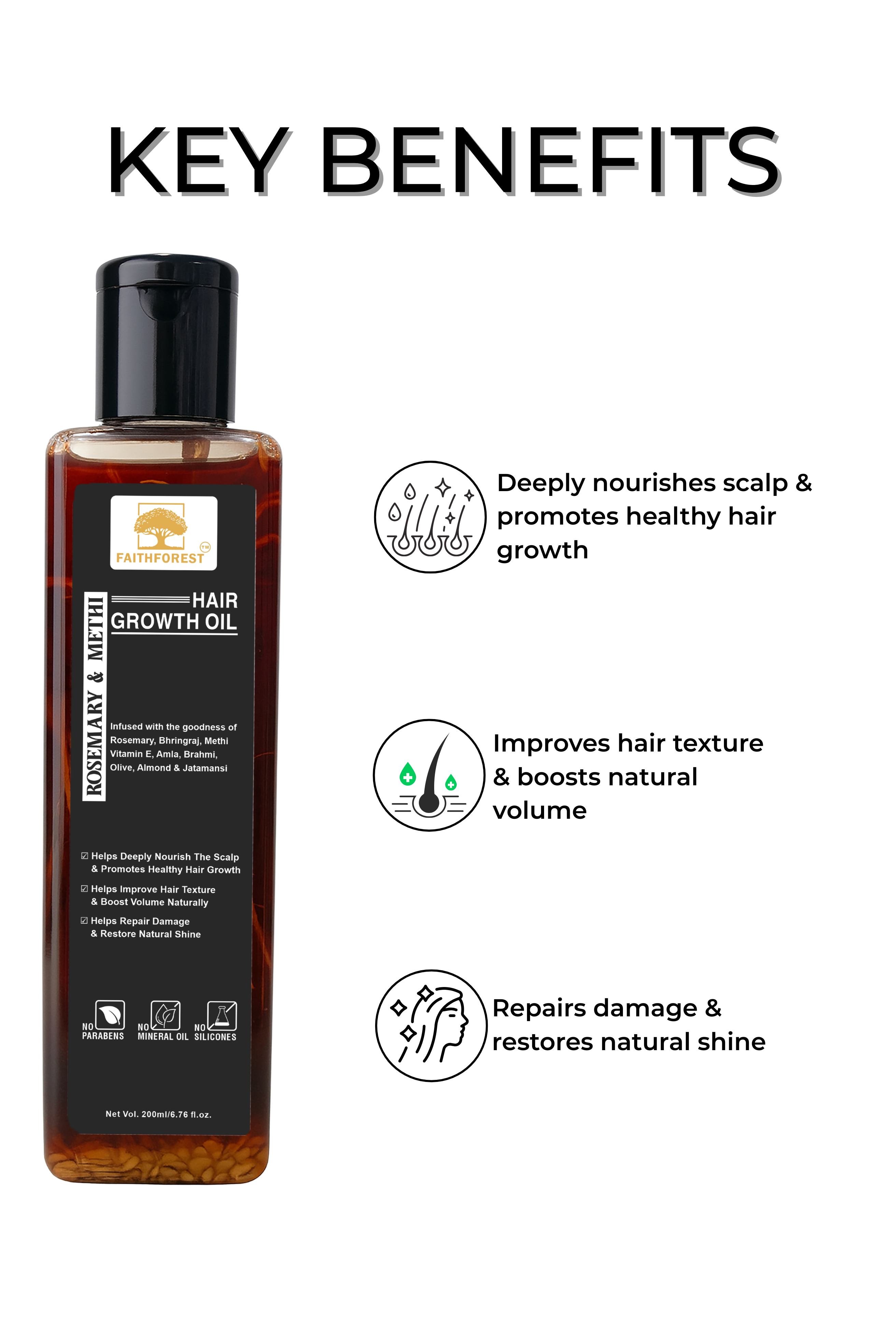 Rosemary & Methi Hair Growth Oil - 200 ML