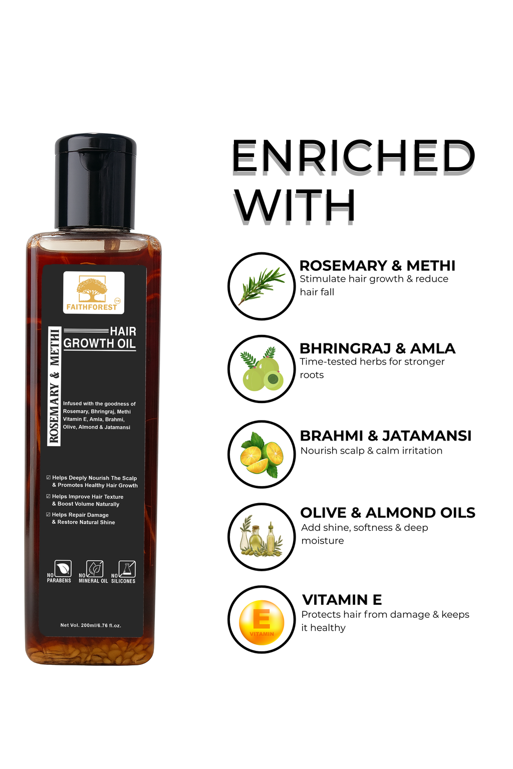 Rosemary & Methi Hair Growth Oil - 200 ML