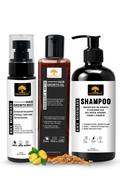 Rosemary Hair Growth Trio: Hair Growth Mist 100ml, Shampoo 100ml and Rosemary & Methi Hair Growth Oil 200ml | Enhanced with Redensyl & Capilia Longa