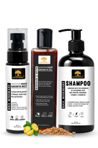 Rosemary Hair Growth Trio: Hair Growth Mist 100ml, Shampoo 100ml and Rosemary & Methi Hair Growth Oil 200ml | Enhanced with Redensyl & Capilia Longa