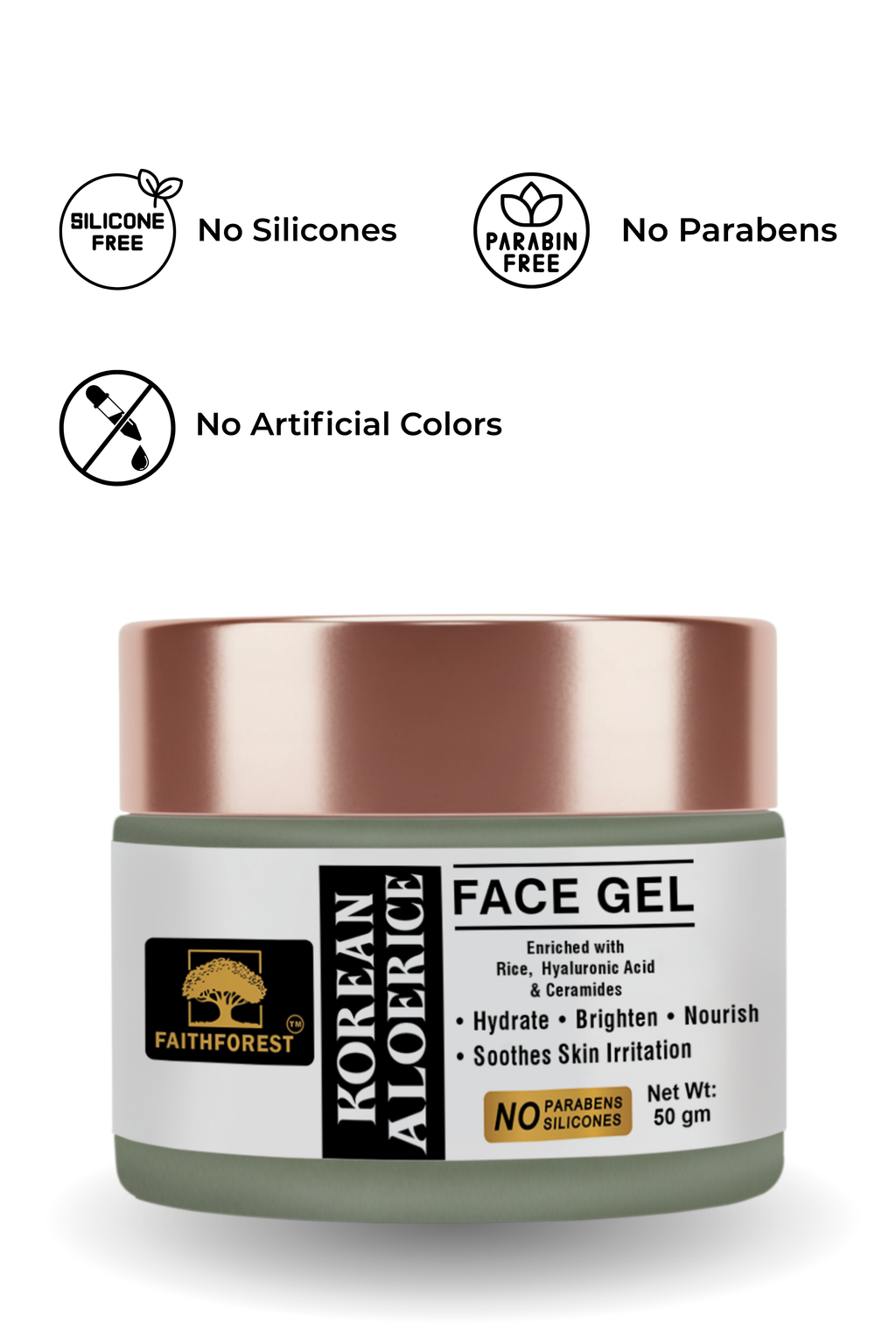 FaithForest Chemical Free Korean Aloerice Face Gel