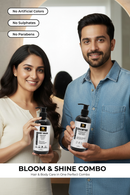Bloom & Shine Combo: Rosemary & Rice Shampoo 250ml + Bubble Bloom Body Wash 250ml - Phytosqualane & Vitamin E Formula