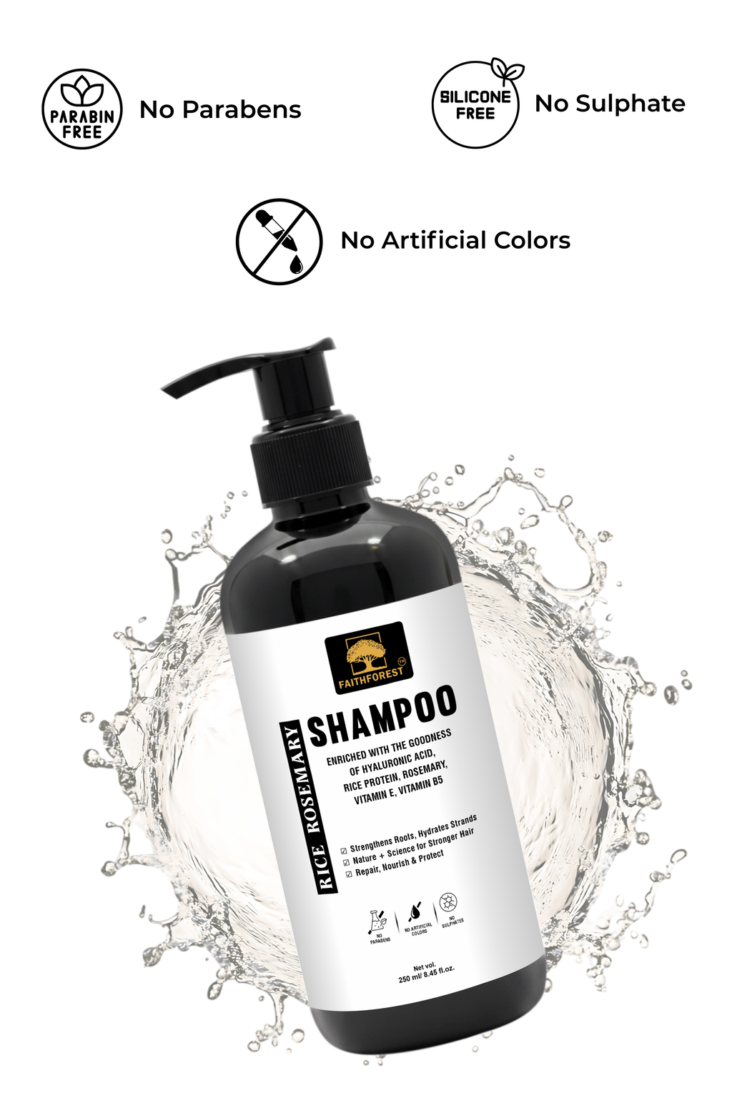 FaithForest Chemical free Rice Rosemary Shampoo