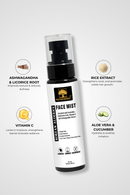 Shine Chemistry Combo: D-TAN Face Wash 100ml, Aloerice Face Mist 100ml & Rice Saffron Moisturizer 100ml - Brighten, Hydrate & Tan Removal with Niacinamide & Hyaluronic Acid