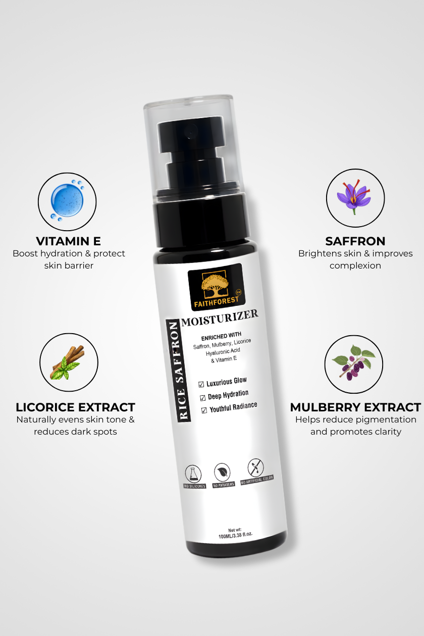 Shine Chemistry Combo: D-TAN Face Wash 100ml, Aloerice Face Mist 100ml & Rice Saffron Moisturizer 100ml - Brighten, Hydrate & Tan Removal with Niacinamide & Hyaluronic Acid