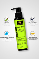 Skin Story Combo: Ultimate Tan Removal & Sun Protection Duo | D-TAN Face Wash 100ml & Kesar Sunscreen 50g (SPF 50 PA++++, Oil-Free)  - Niacinamide, Saffron & Turmeric Formula