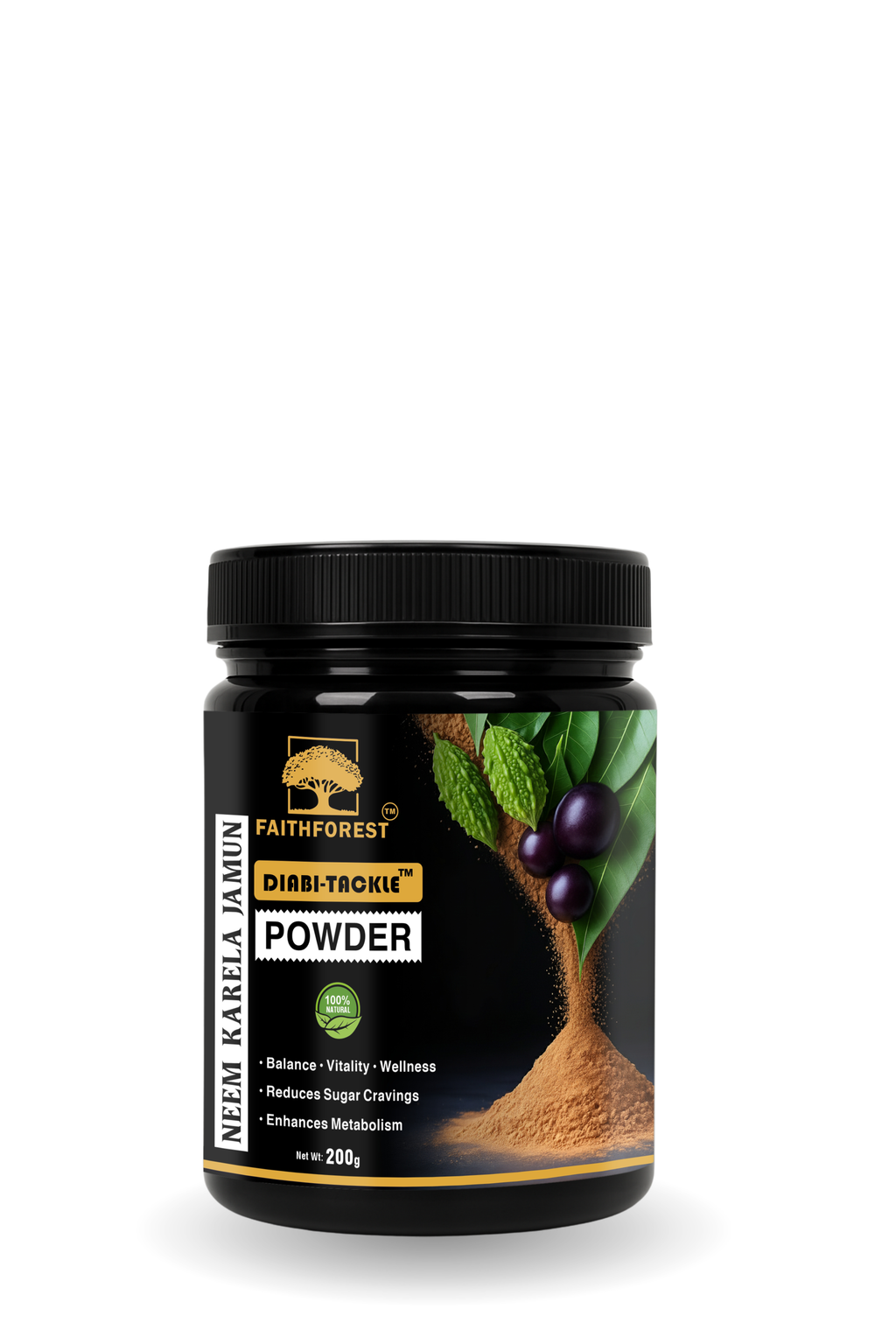 FaithForest Diabi-Tackle Neem Karela Jamun Powder