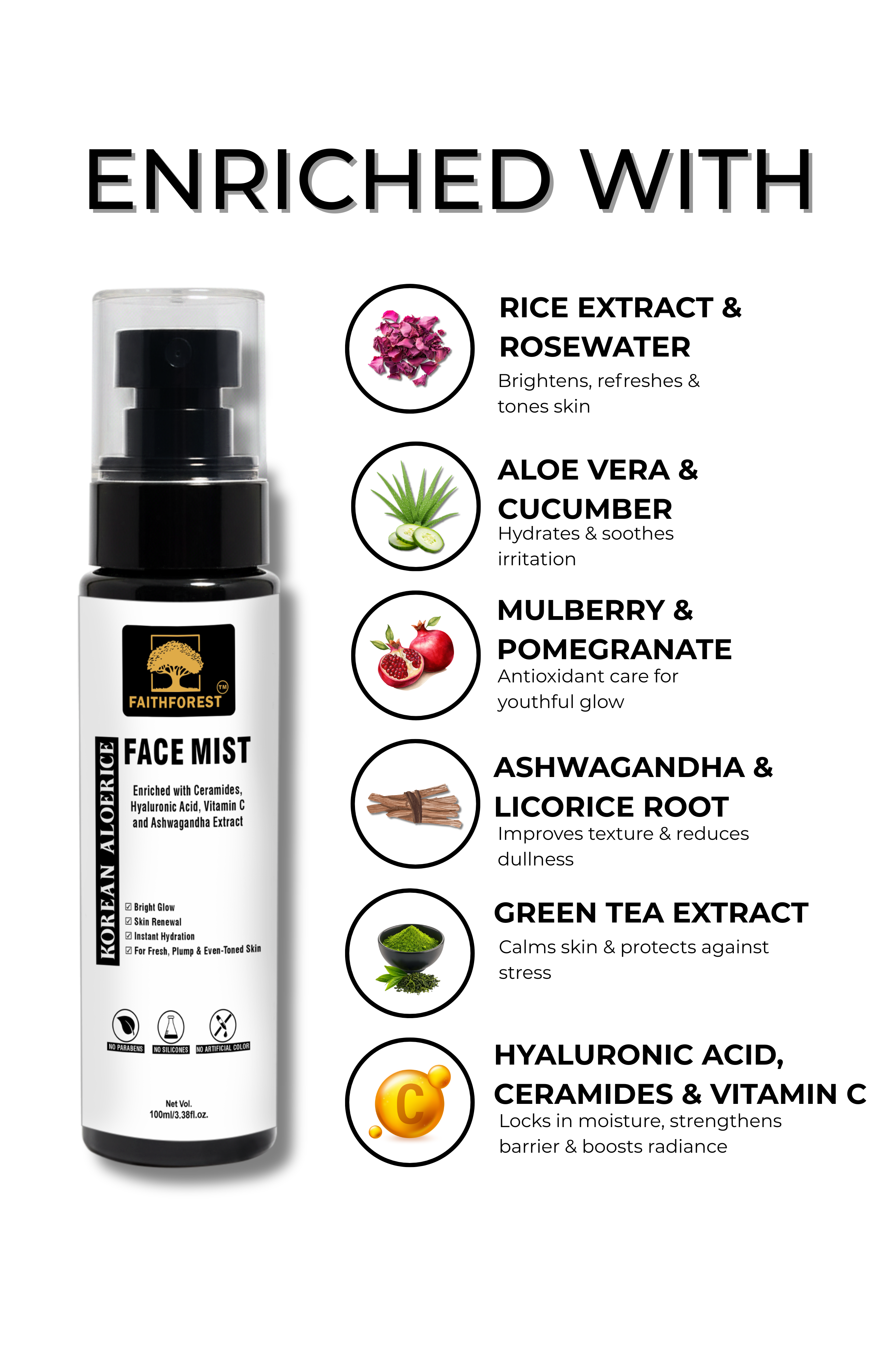 FaithForest Face Mist ingredients