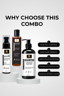 Rosemary Hair Growth Trio: Hair Growth Mist 100ml, Shampoo 100ml and Rosemary & Methi Hair Growth Oil 200ml | Enhanced with Redensyl & Capilia Longa