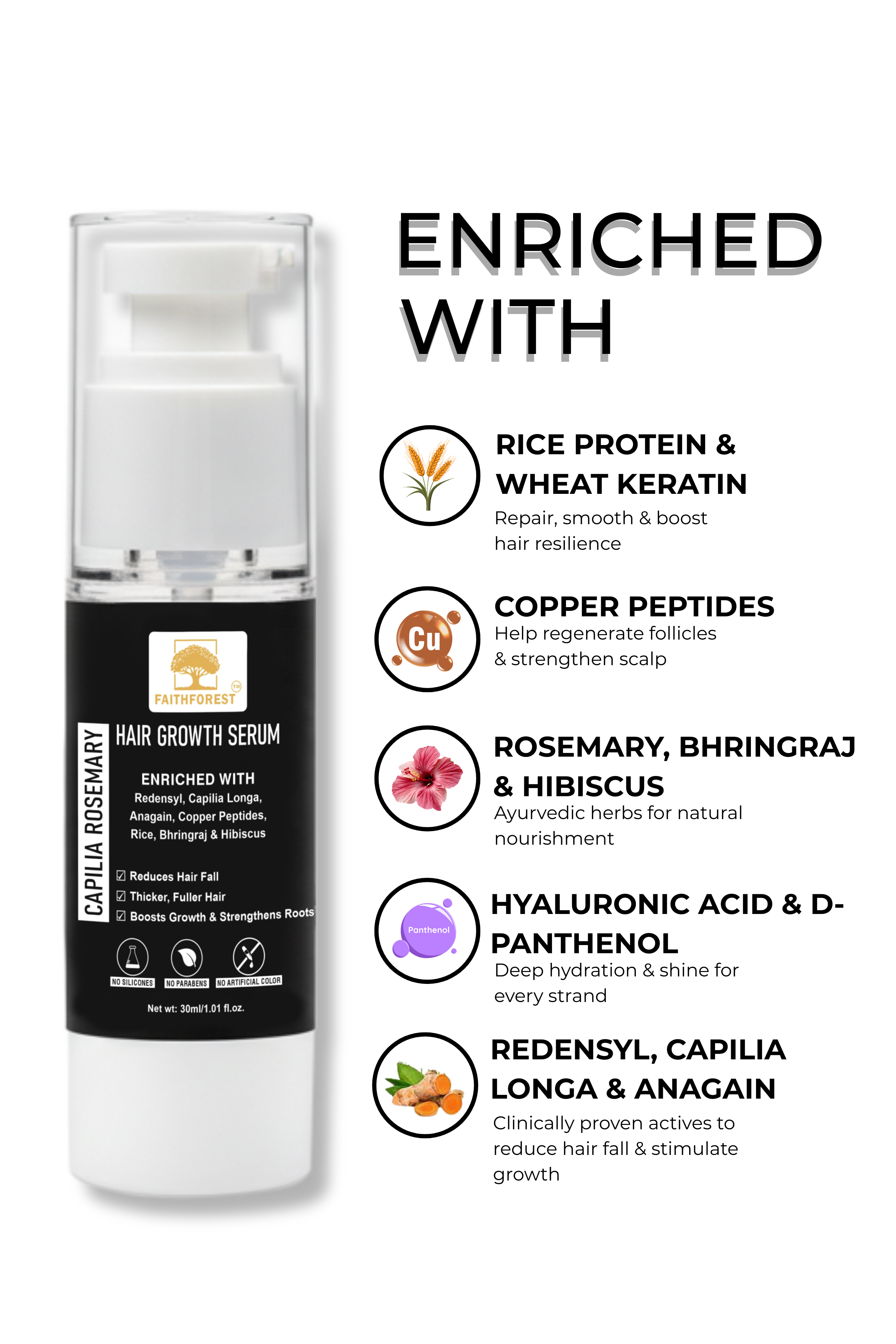 FaithForest Hair Growth Serum ingredients