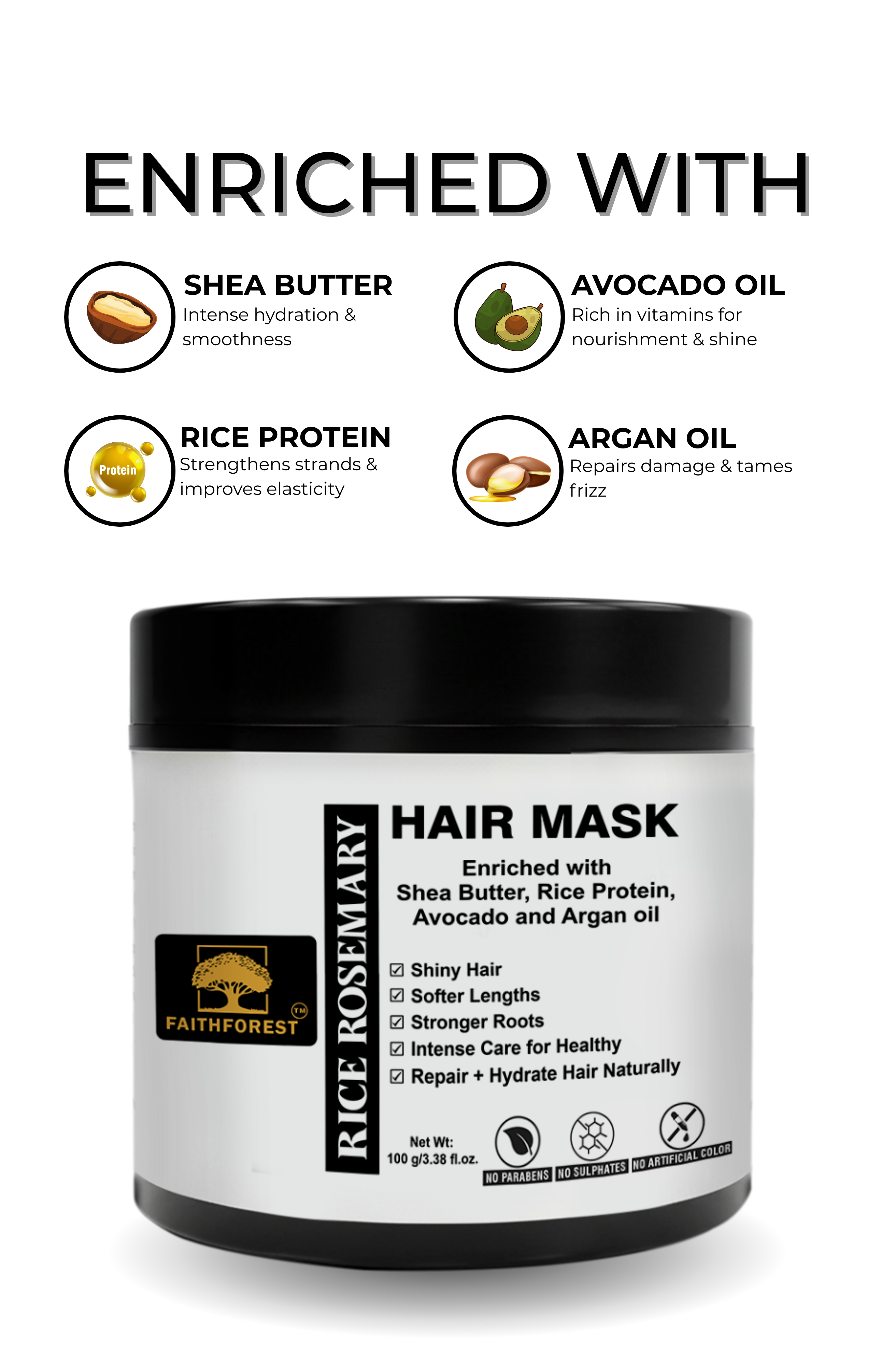 FaithForest hair mask premium ingredients