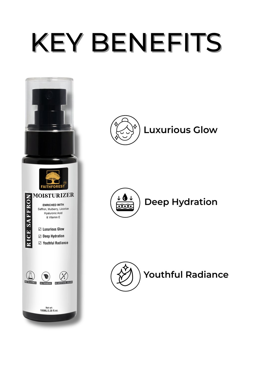 FaithForest Rice Saffron Moisturizer benefits