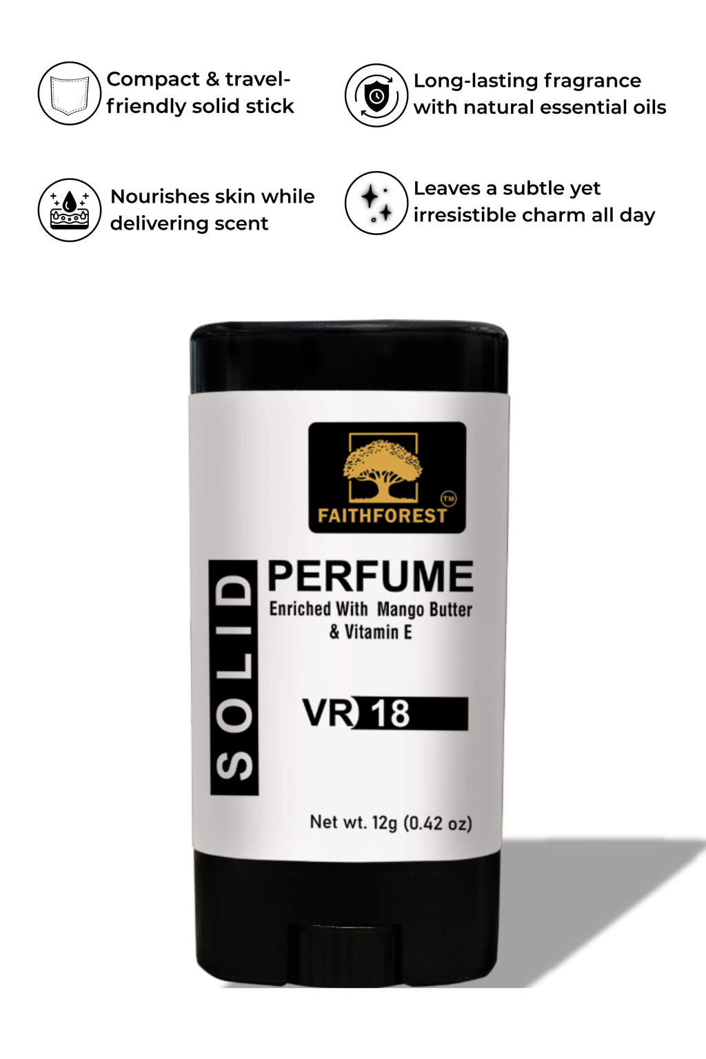 FaithForest solid perfume stick for long lasting fragrance