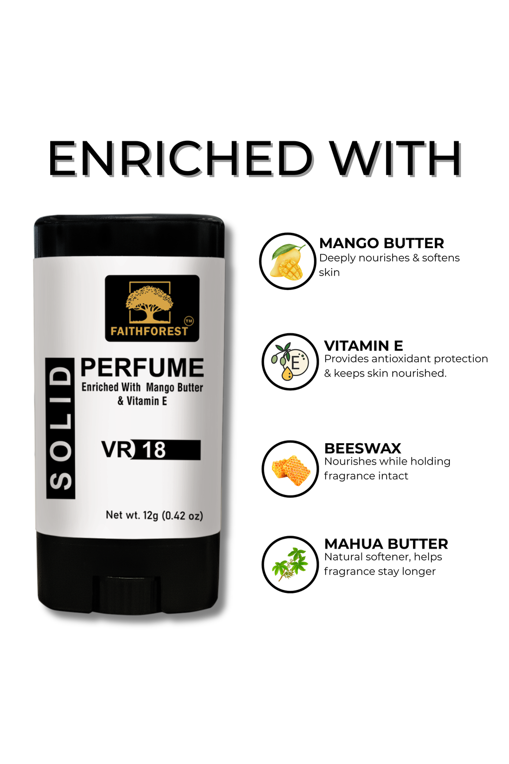 FaithForest solid perfume stick for long lasting fragrance