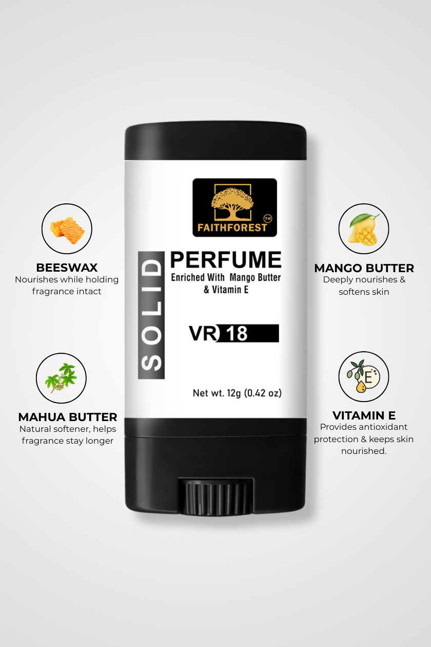 Luxury Solid Perfume Duo: Long-Lasting I-M-OUD & VR 18 Scent Sticks - Enriched with Mango Butter & Vitamin E (2x12g)